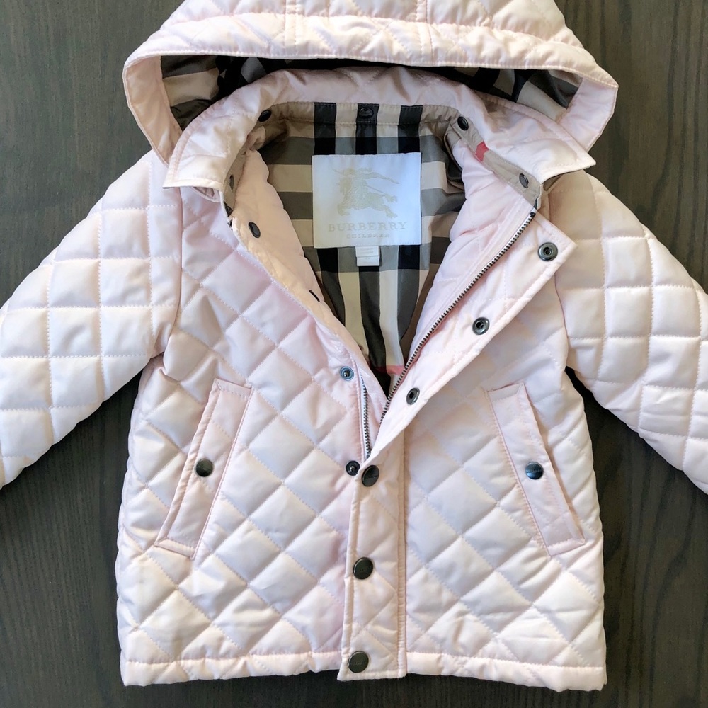 Burberry Toddler Girls Quilted Jacket